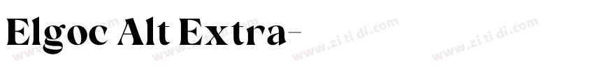 Elgoc Alt Extra字体转换